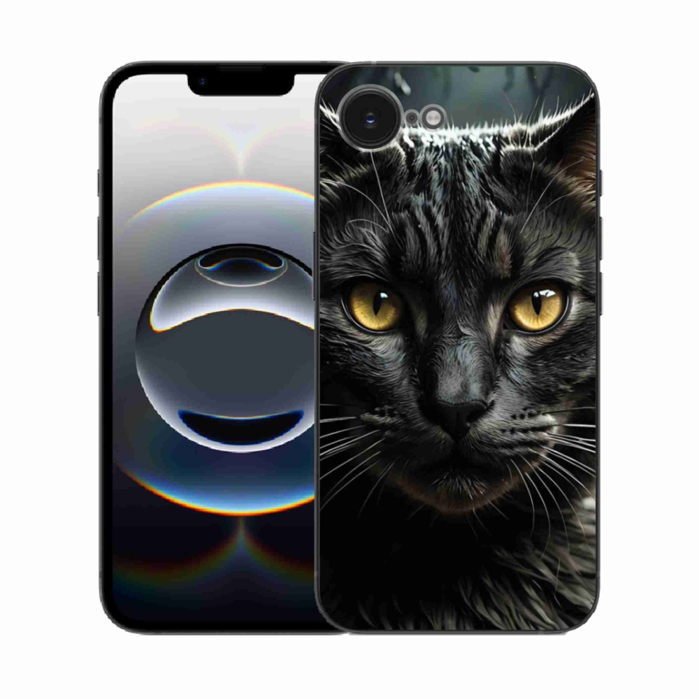 Gelový kryt mmCase na iPhone 16e - kočičí pohled 3