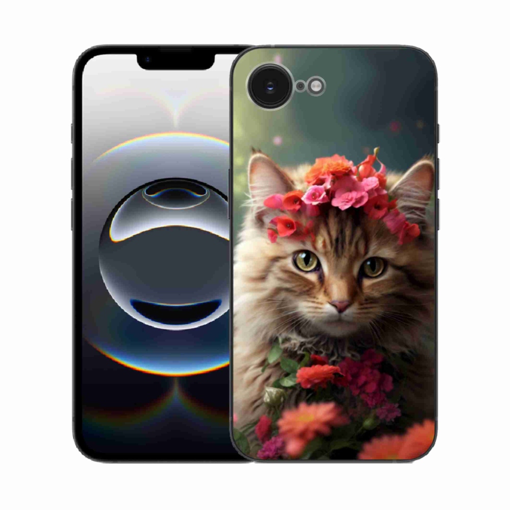 Gelový kryt mmCase na iPhone 16e - kočíčí princezna