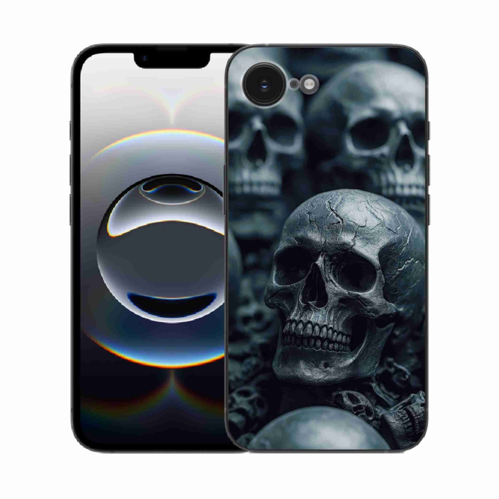 Gelový kryt mmCase na iPhone 16e - lebka 2