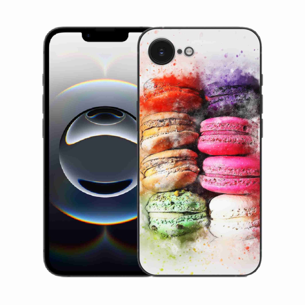 Gelový kryt mmCase na iPhone 16e - makrónky