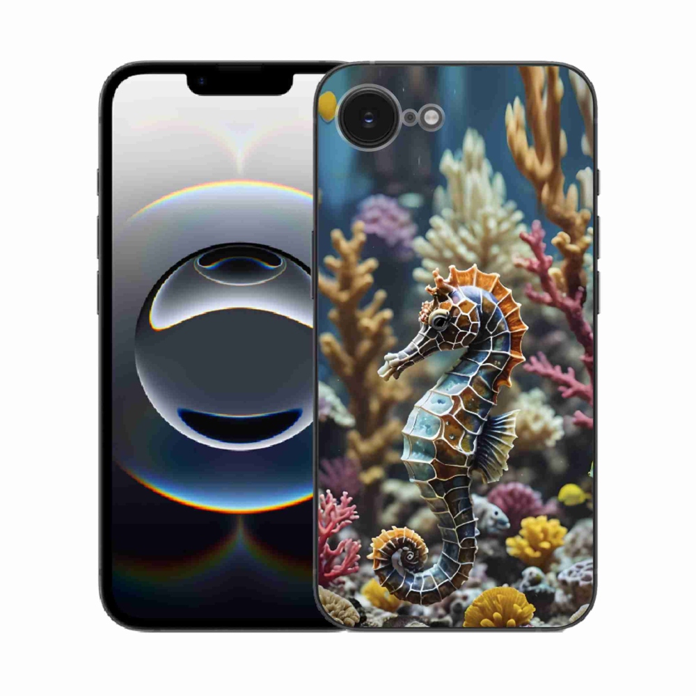 Gelový kryt mmCase na iPhone 16e - mořský koník 2