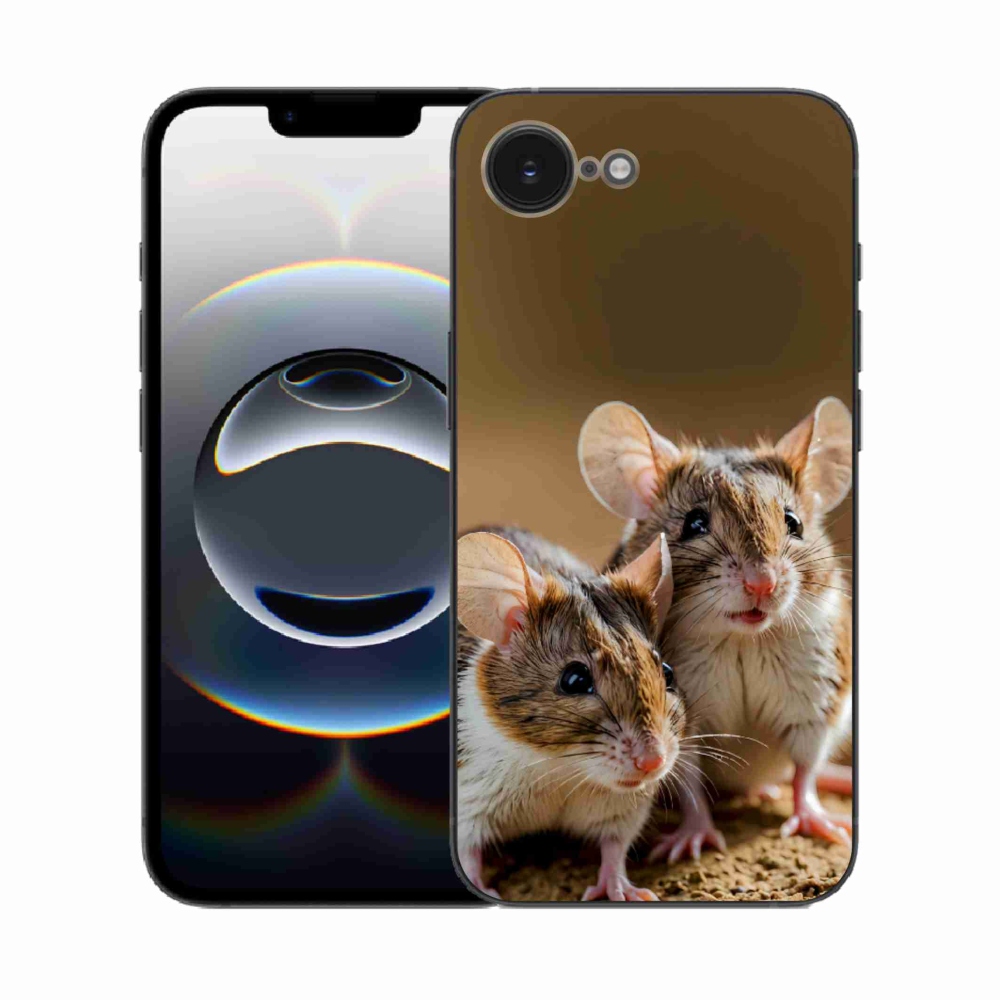 Gelový kryt mmCase na iPhone 16e - myší duo