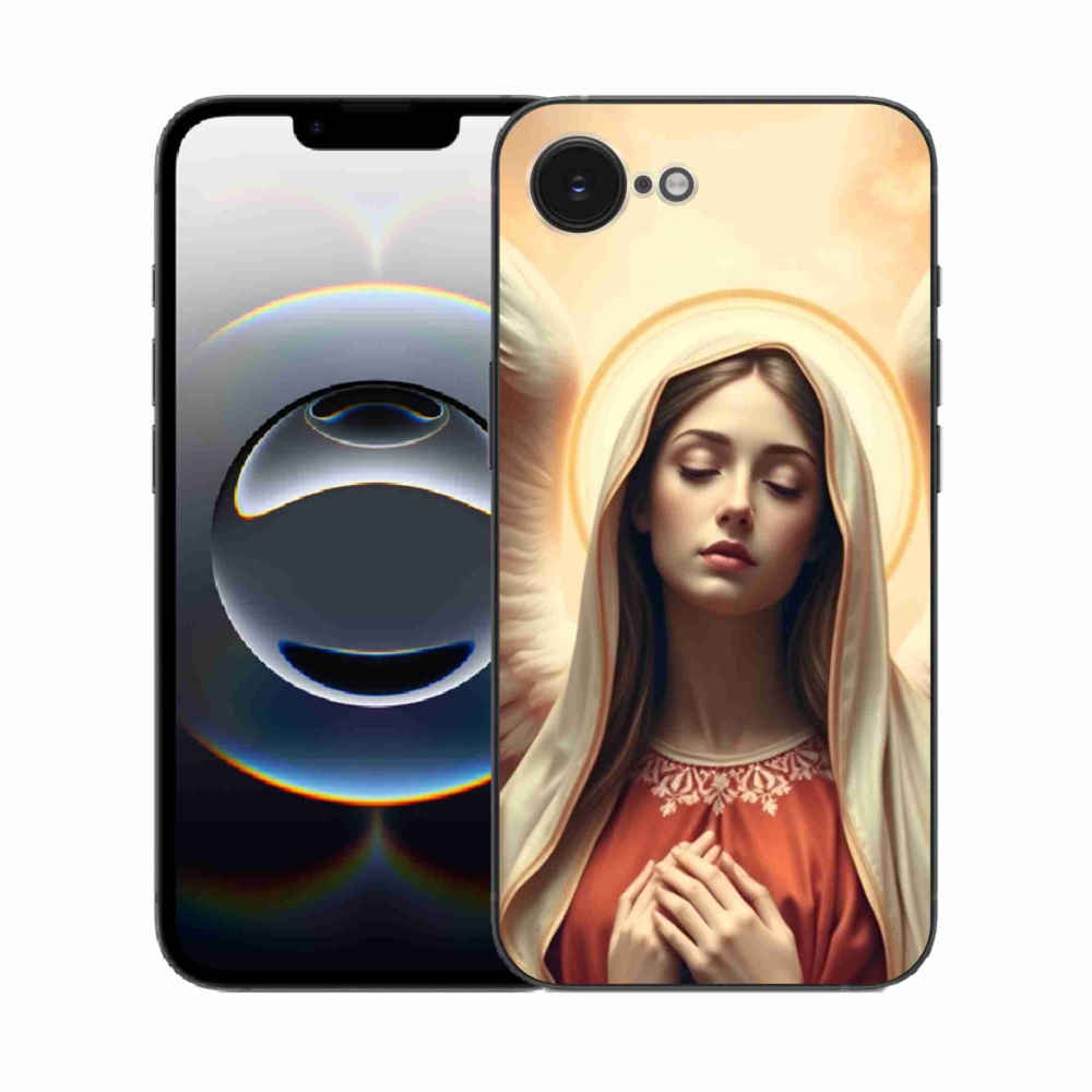 Gelový kryt mmCase na iPhone 16e - náboženský motiv