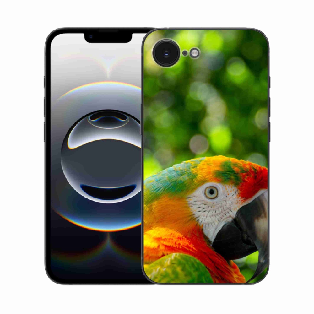 Gelový kryt mmCase na iPhone 16e - papoušek ara 3