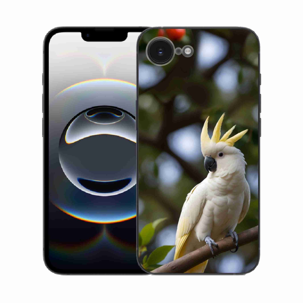 Gelový kryt mmCase na iPhone 16e - papoušek kakadu 3