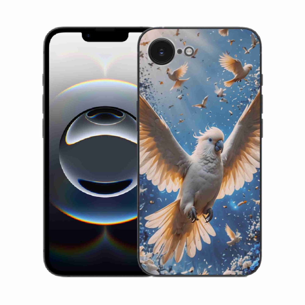 Gelový kryt mmCase na iPhone 16e - papoušek kakadu