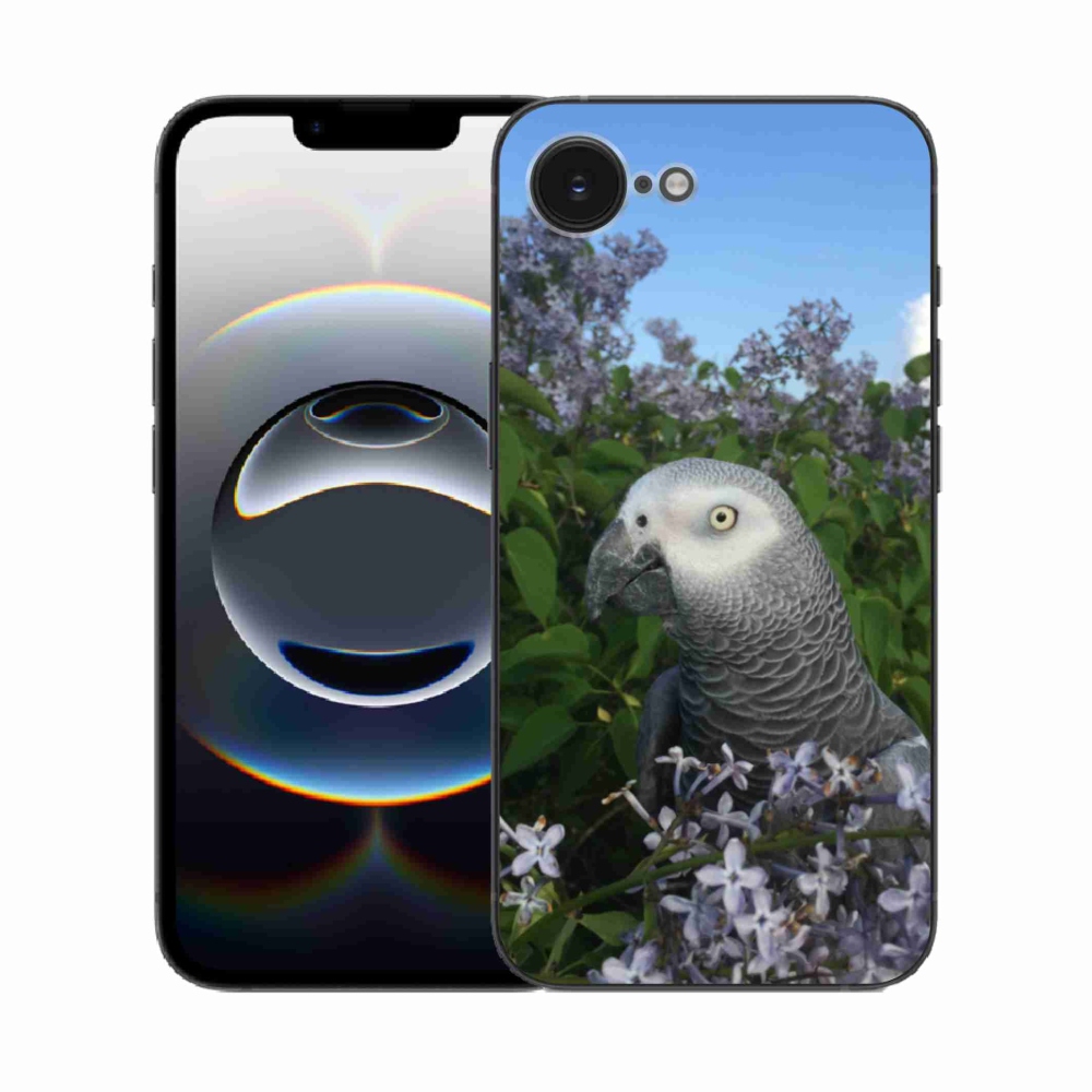 Gelový kryt mmCase na iPhone 16e - papoušek žako