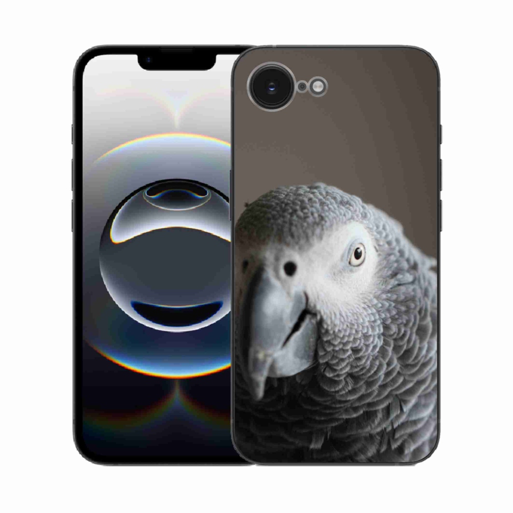 Gelový kryt mmCase na iPhone 16e - papoušek žako 2