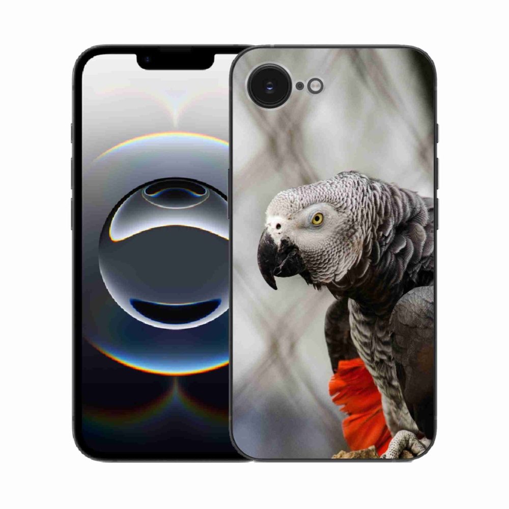 Gelový kryt mmCase na iPhone 16e - papoušek žako 3