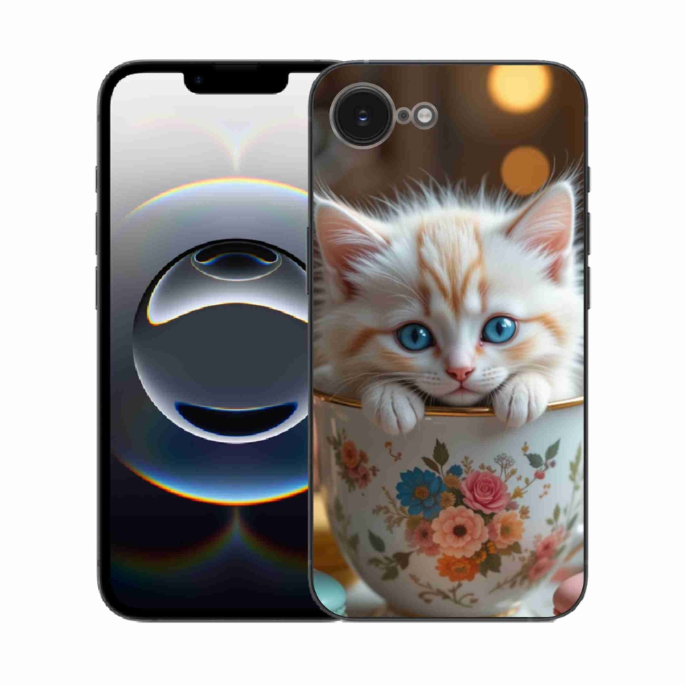 Gelový kryt mmCase na iPhone 16e - roztomilé kotě 6