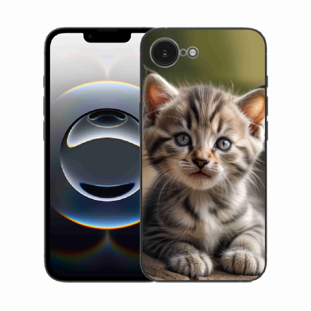 Gelový kryt mmCase na iPhone 16e - roztomilé kotě 9