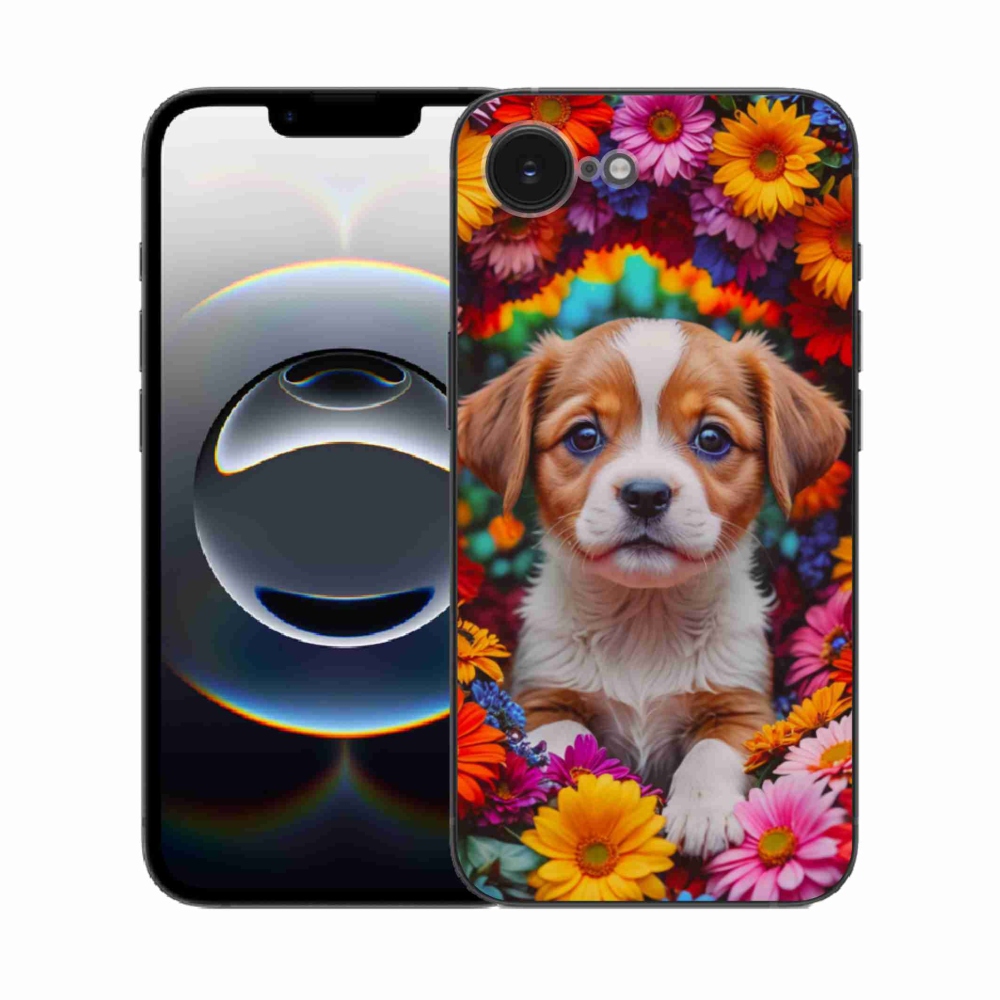 Gelový kryt mmCase na iPhone 16e - roztomilé štěně