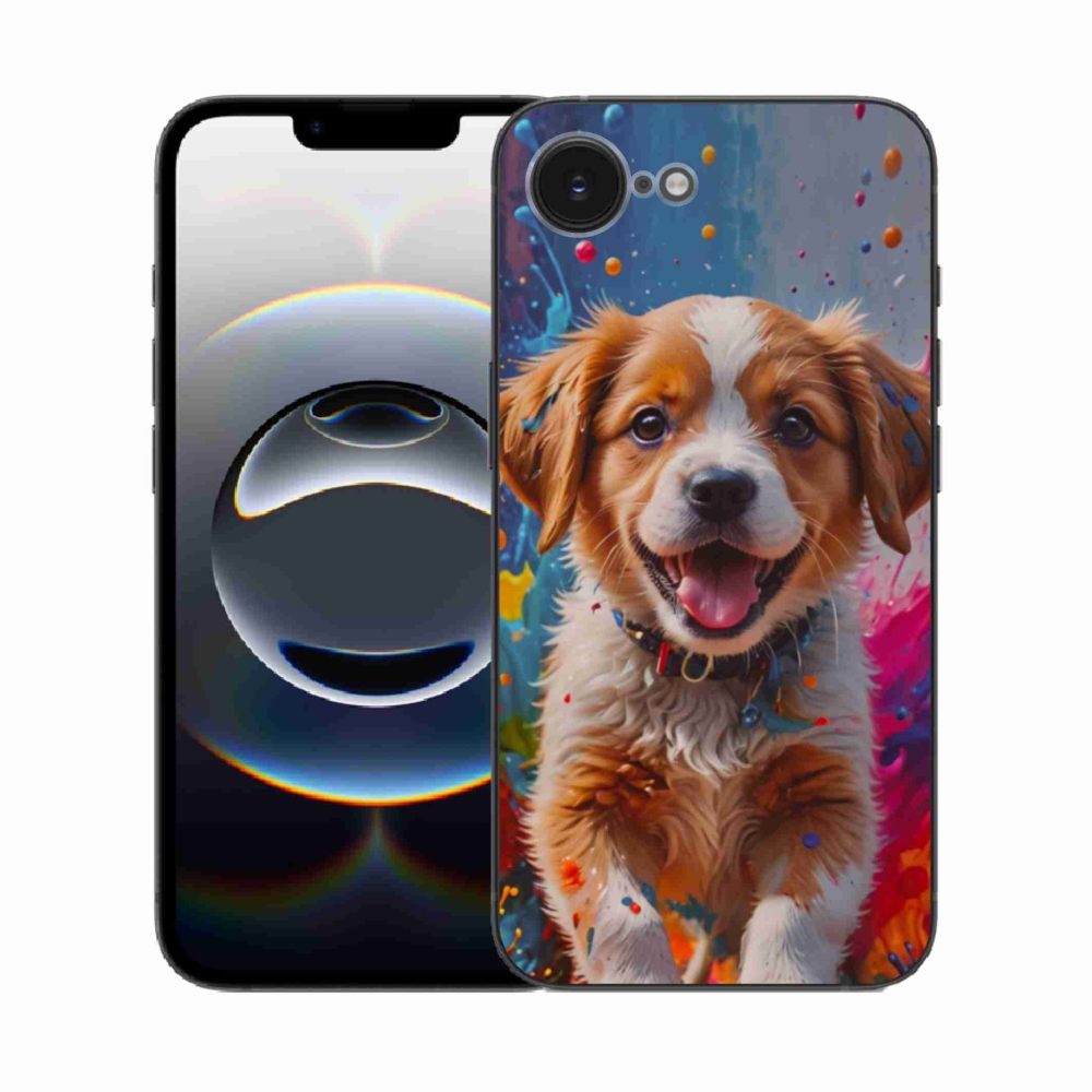 Gelový kryt mmCase na iPhone 16e - roztomilé štěně 3