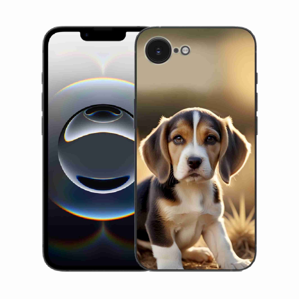 Gelový kryt mmCase na iPhone 16e - roztomilý bígl