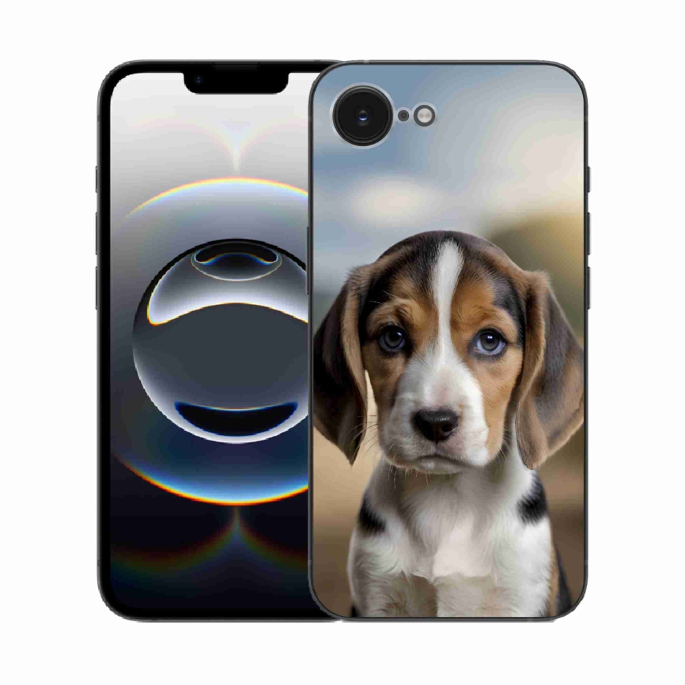 Gelový kryt mmCase na iPhone 16e - roztomilý bígl