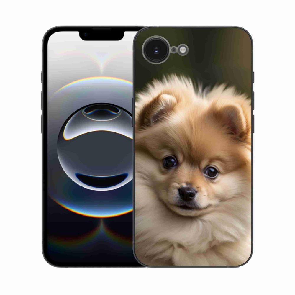 Gelový kryt mmCase na iPhone 16e - roztomilý pomeranian 2