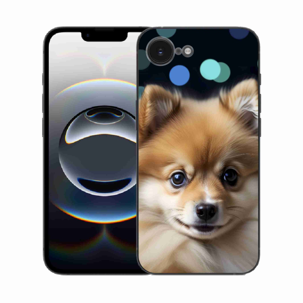 Gelový kryt mmCase na iPhone 16e - roztomilý pomeranian