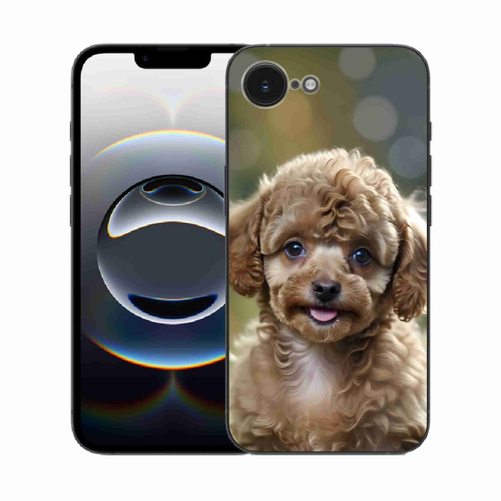 Gelový kryt mmCase na iPhone 16e - roztomilý pudl