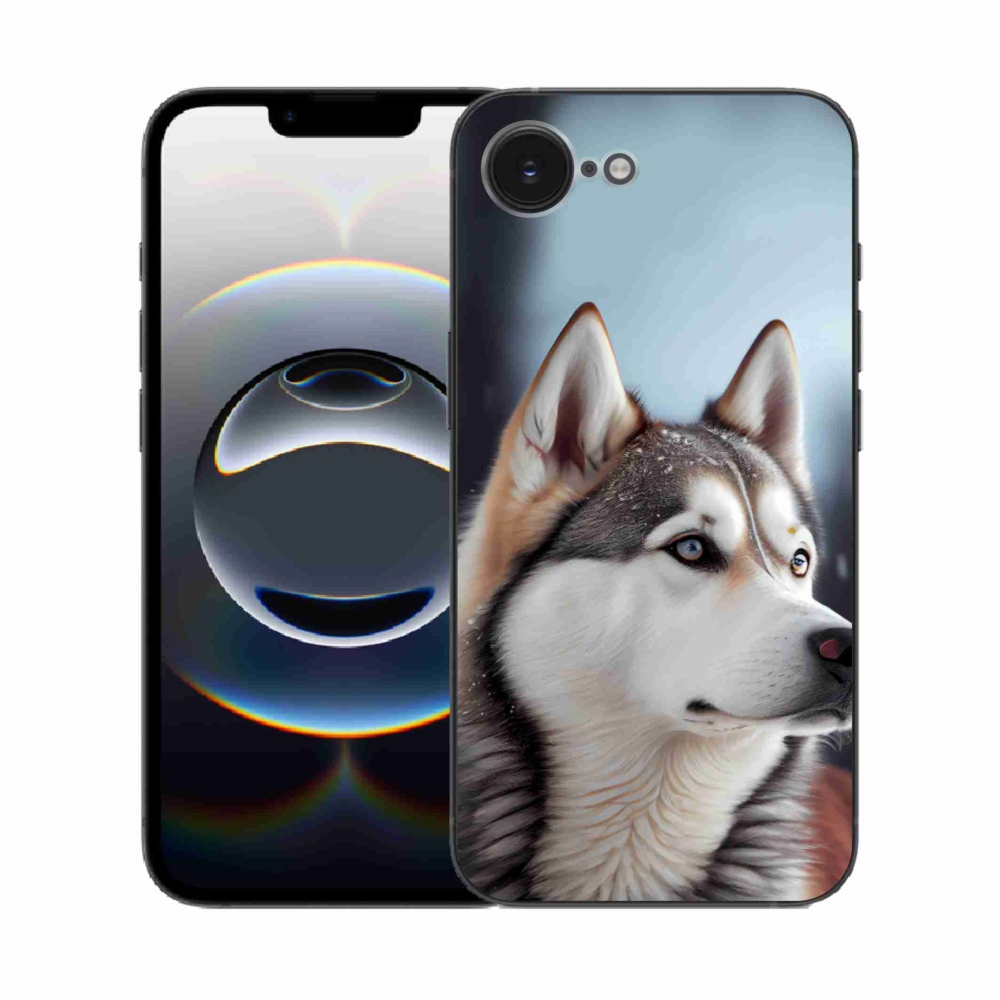 Gelový kryt mmCase na iPhone 16e - sibiřský husky