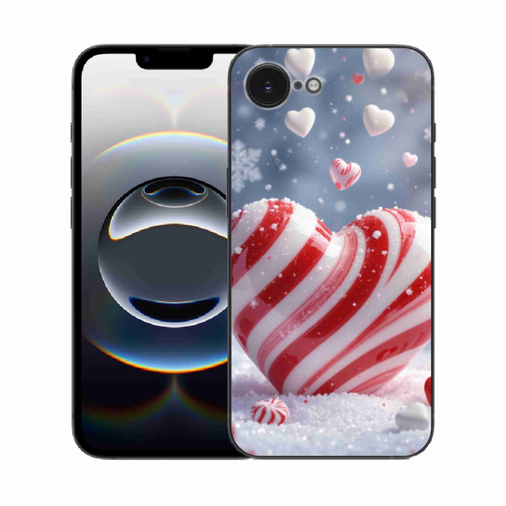 Gelový kryt mmCase na iPhone 16e - sladké srdce