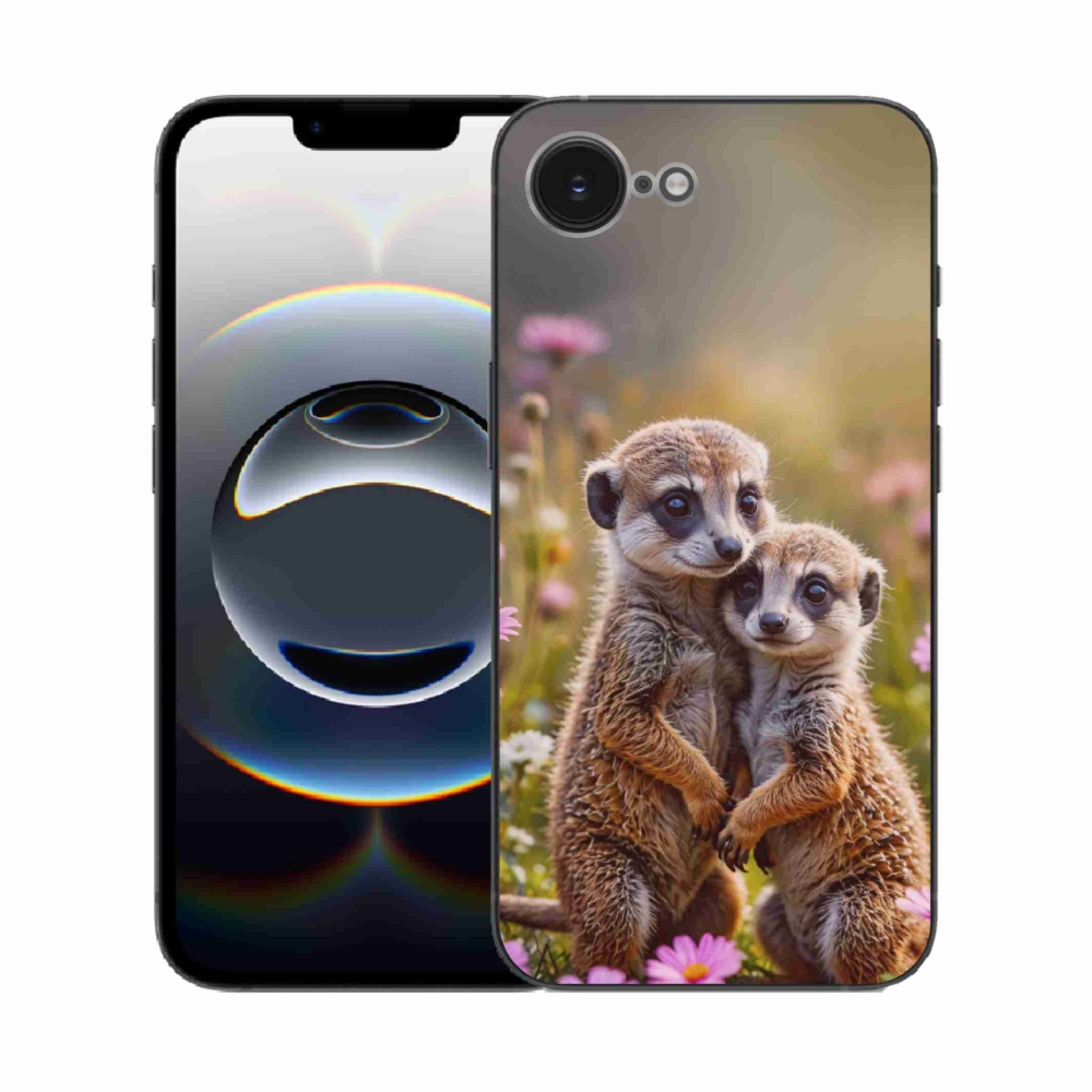 Gelový kryt mmCase na iPhone 16e - surikatí duo
