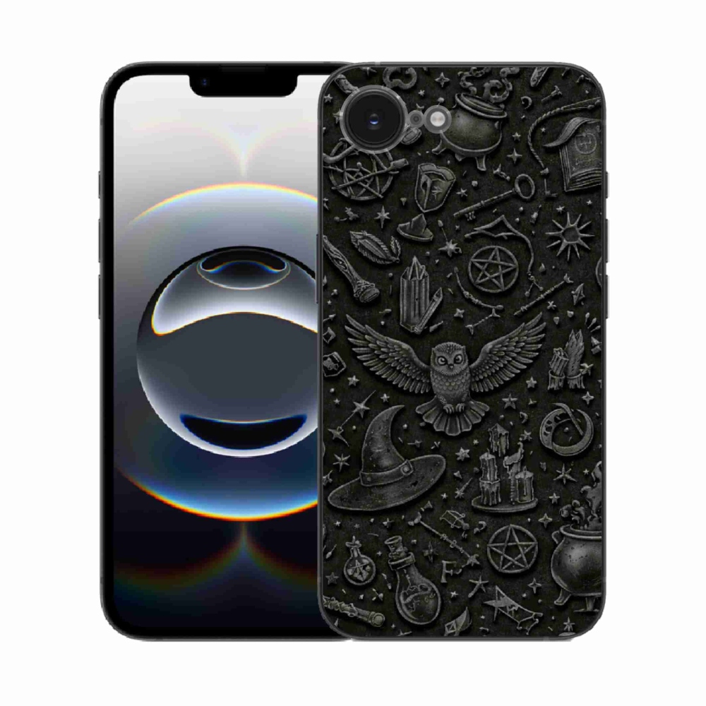 Gelový kryt mmCase na iPhone 16e - tmavý magický svět