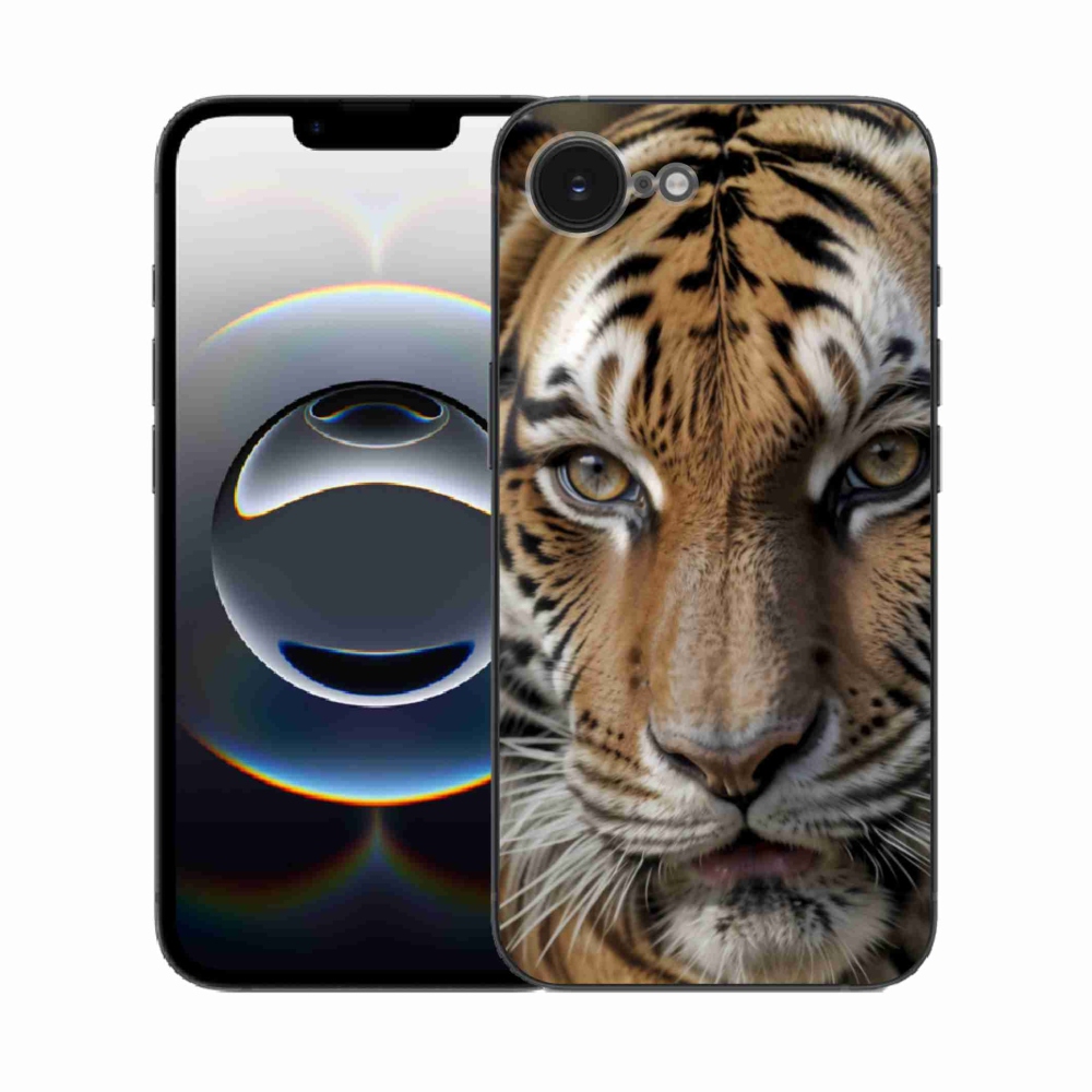 Gelový kryt mmCase na iPhone 16e - tygří pohled