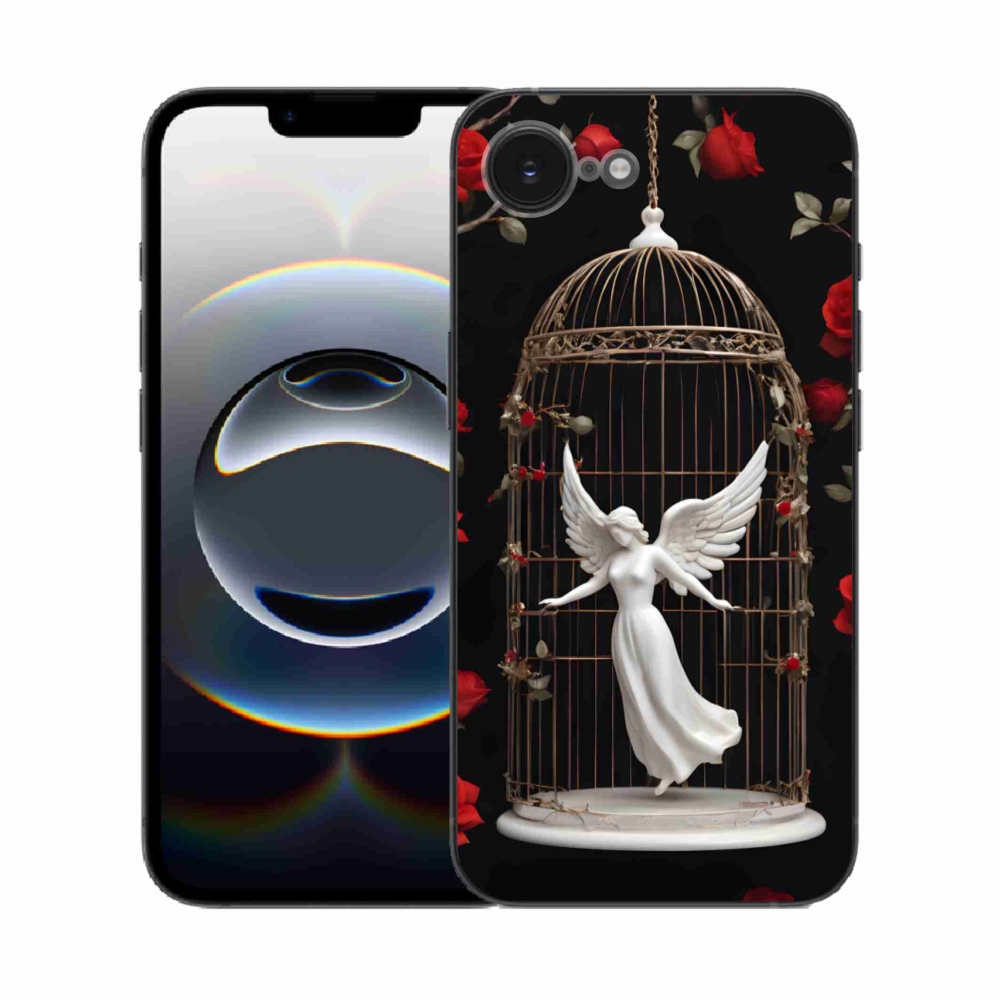 Gelový kryt mmCase na iPhone 16e - uvězněný anděl