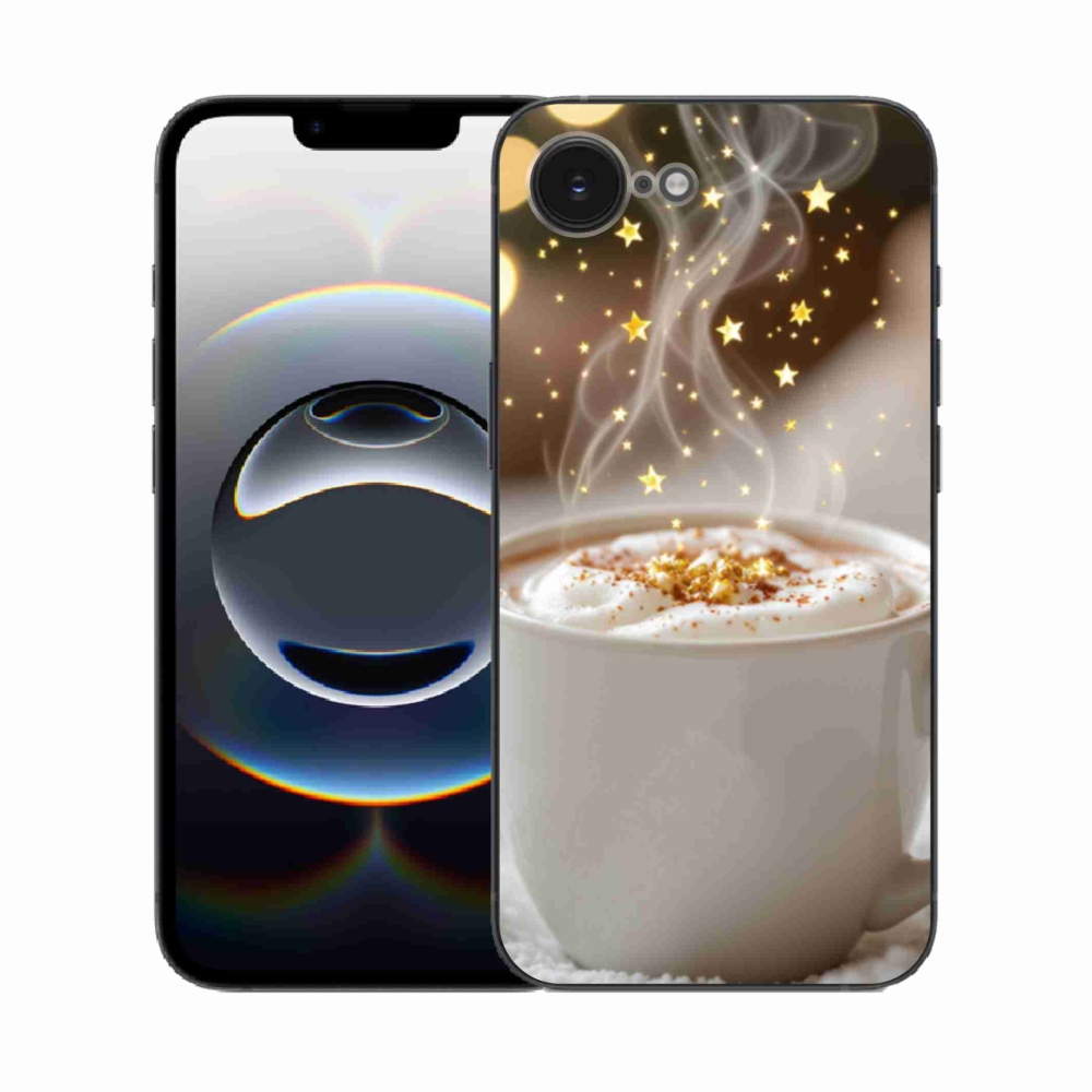 Gelový kryt mmCase na iPhone 16e - vánoční horký nápoj