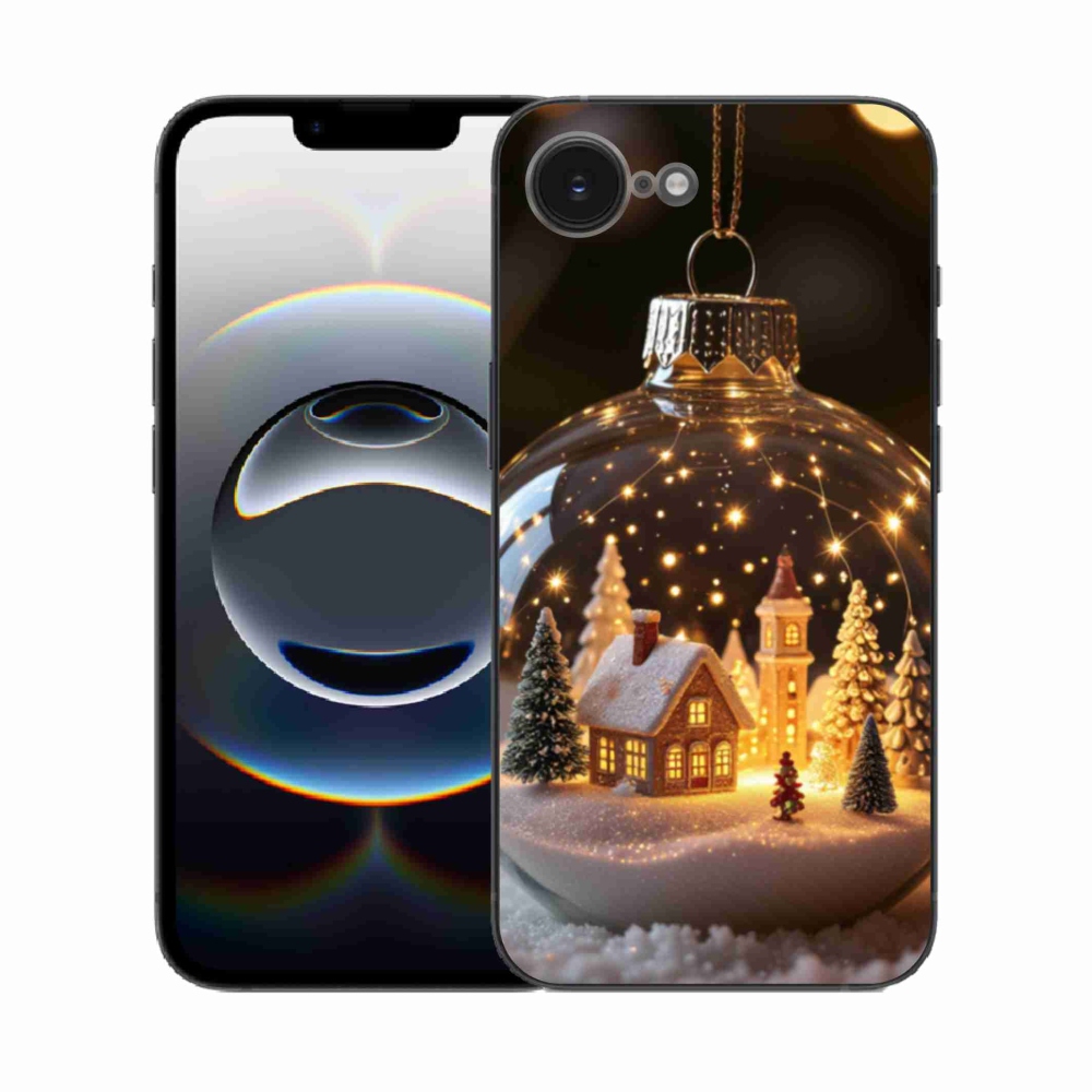 Gelový kryt mmCase na iPhone 16e - vánoční koule 3