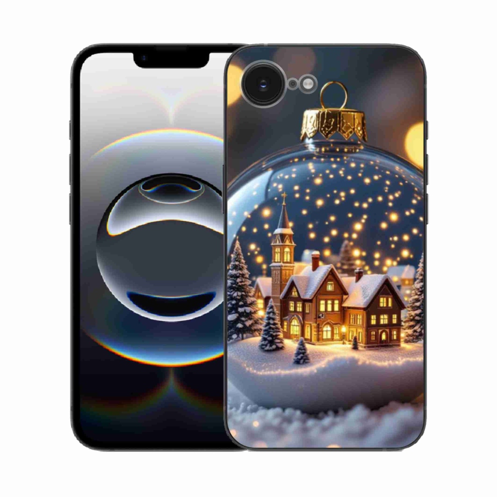 Gelový kryt mmCase na iPhone 16e - vánoční koule 4