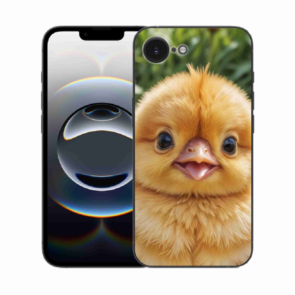 Gelový kryt mmCase na iPhone 16e - veselé kuřátko