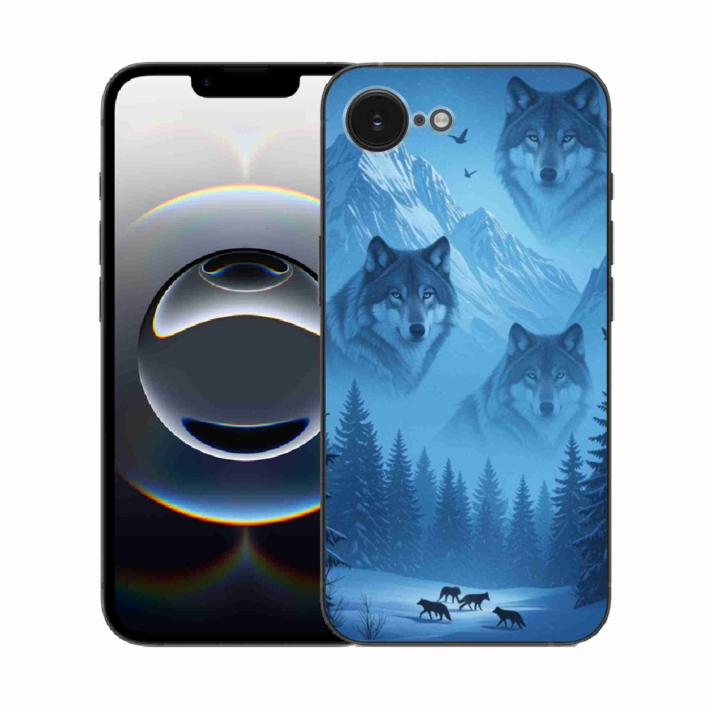 Gelový kryt mmCase na iPhone 16e - vlčí smečka