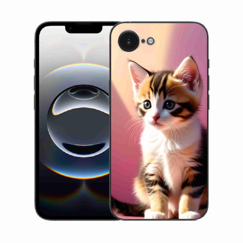 Gelový kryt mmCase na iPhone 16e - zvědavé kotě 2