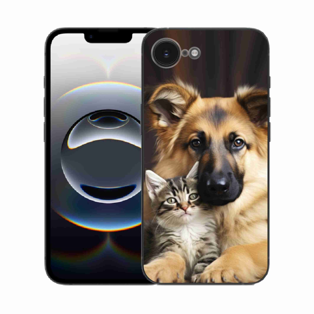 Gelový kryt mmCase na iPhone 16e - zvířecí přátelství