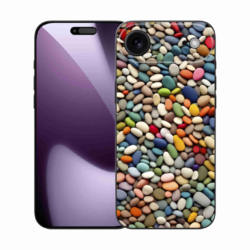 Gelový kryt mmCase na iPhone 17 Air - barevné kamínky 2