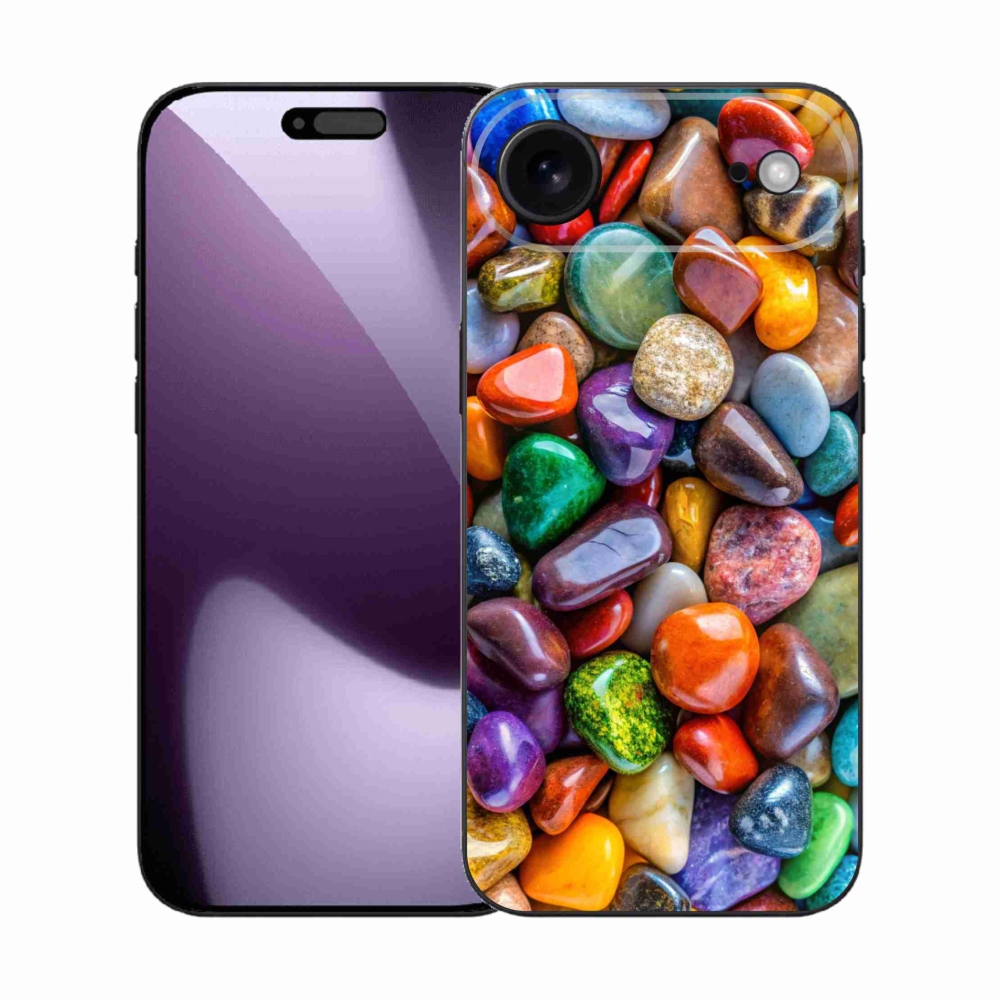 Gelový kryt mmCase na iPhone 17 Air - barevné kamínky