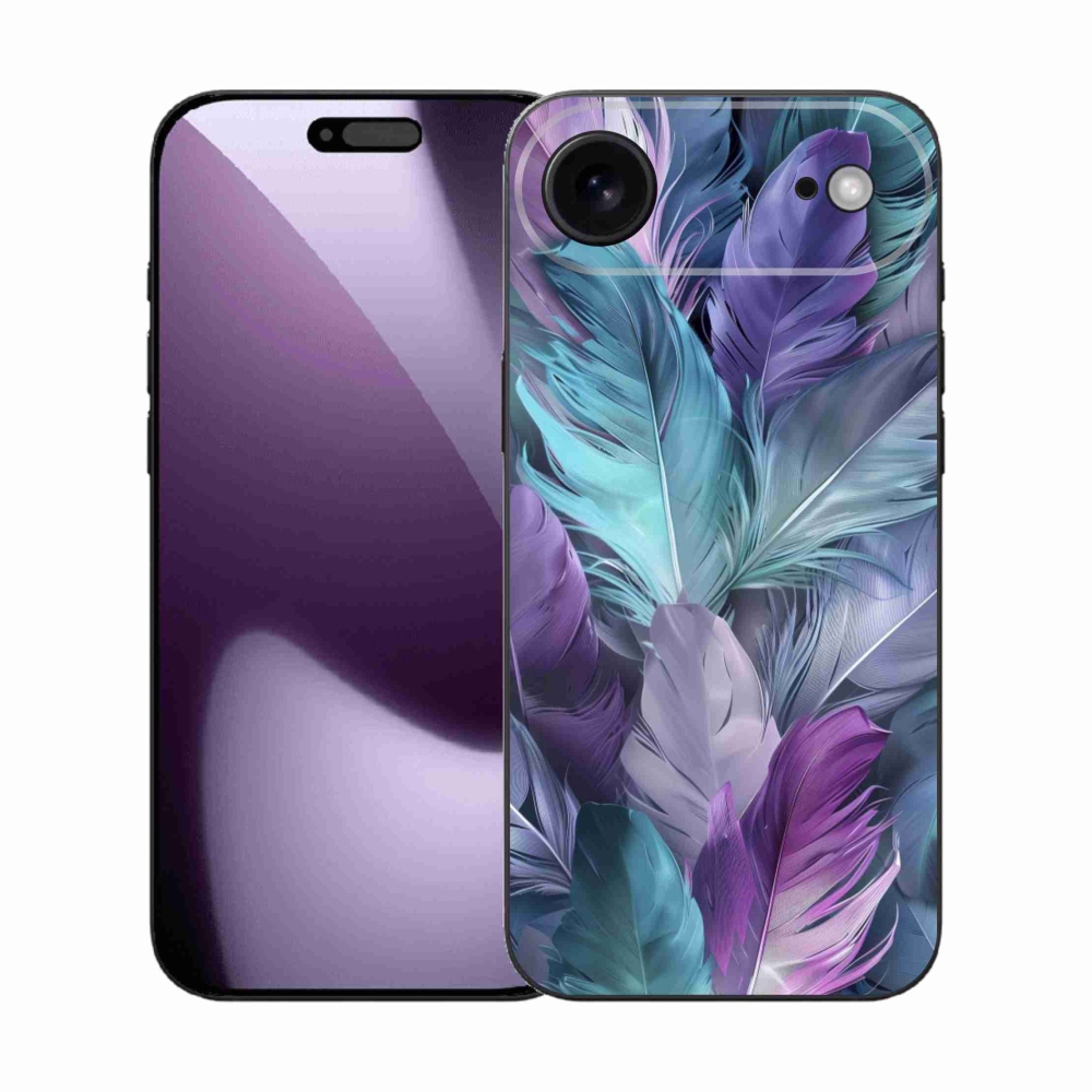 Gelový kryt mmCase na iPhone 17 Air - barevné peří 2