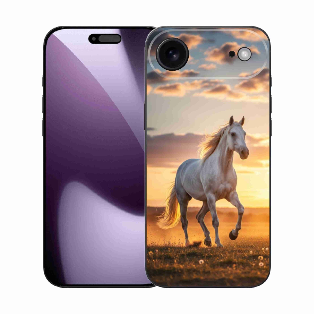 Gelový kryt mmCase na iPhone 17 Air - běžící bílý kůň 2