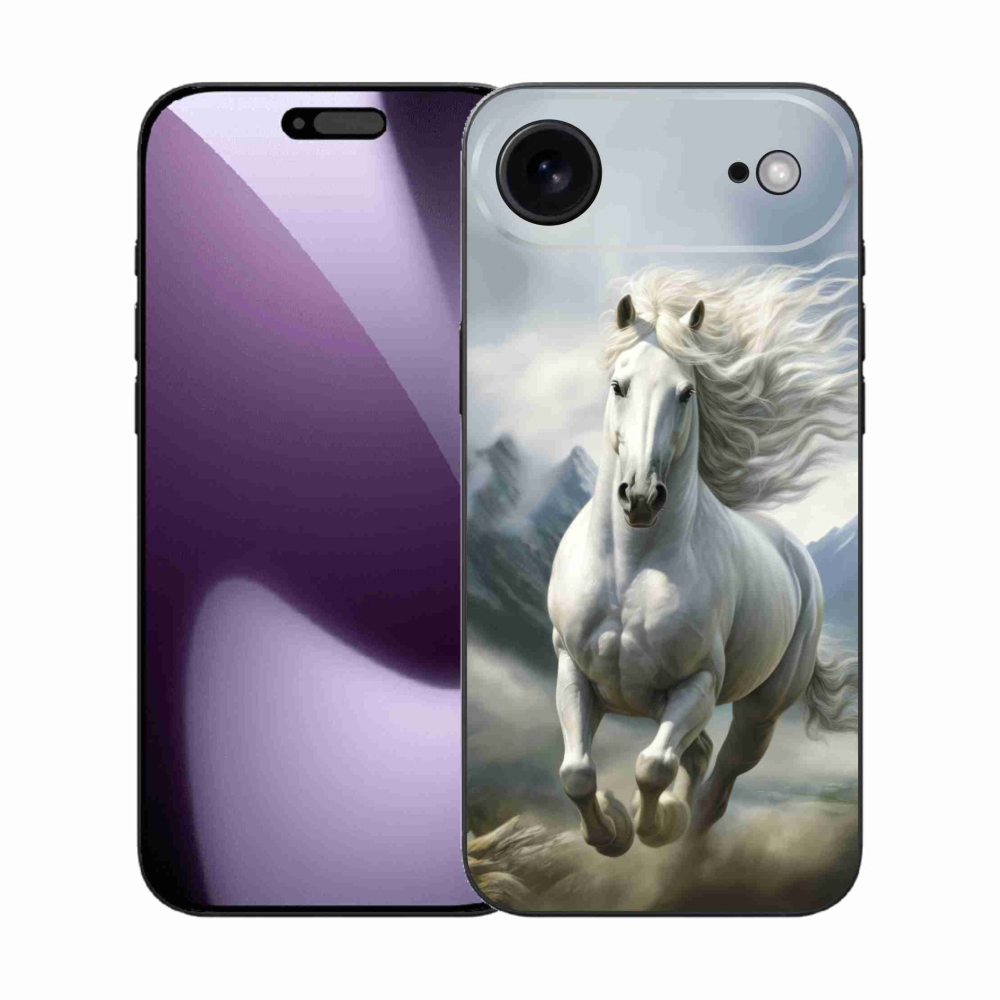 Gelový kryt mmCase na iPhone 17 Air - běžící bílý kůň 3