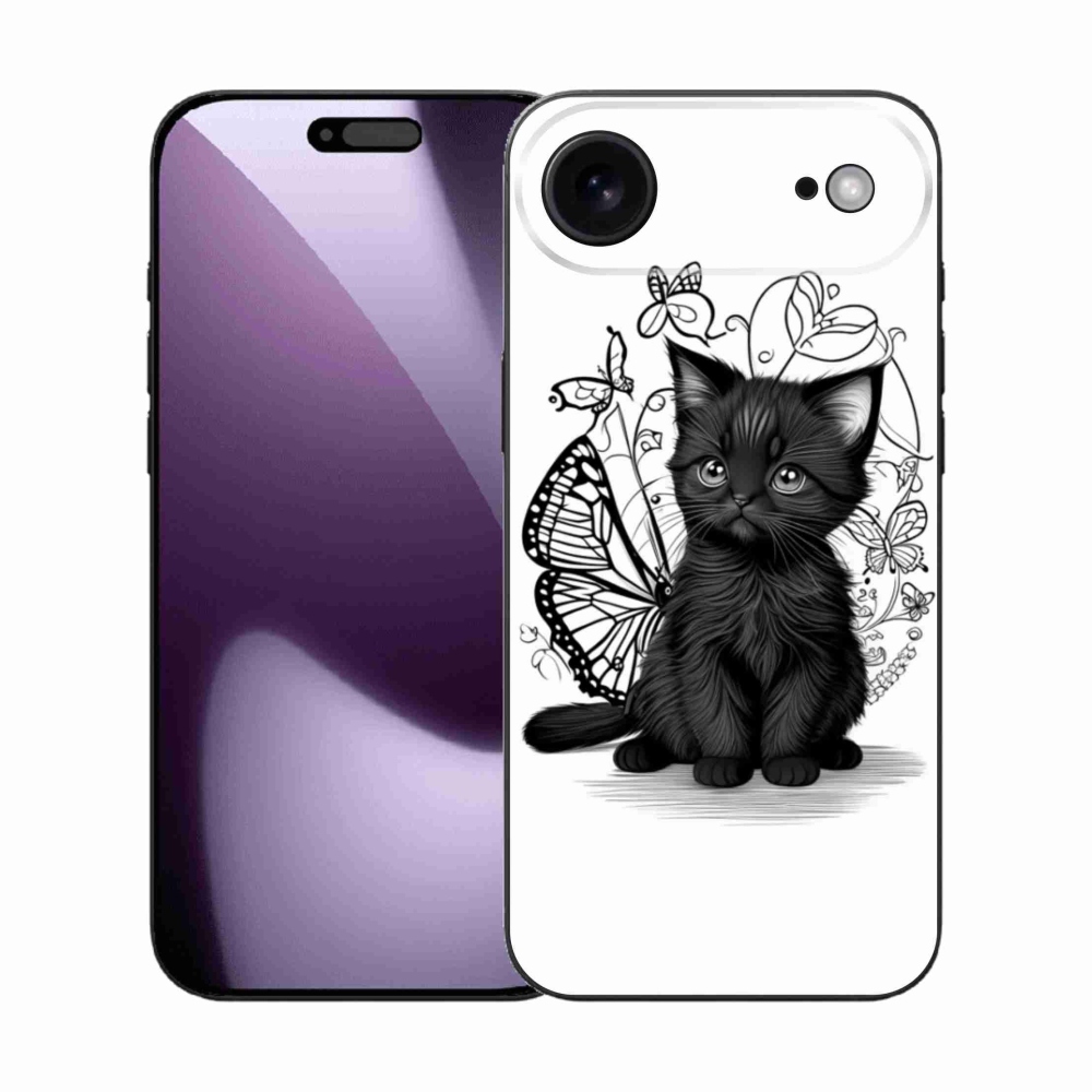 Gelový kryt mmCase na iPhone 17 Air - černé kotě