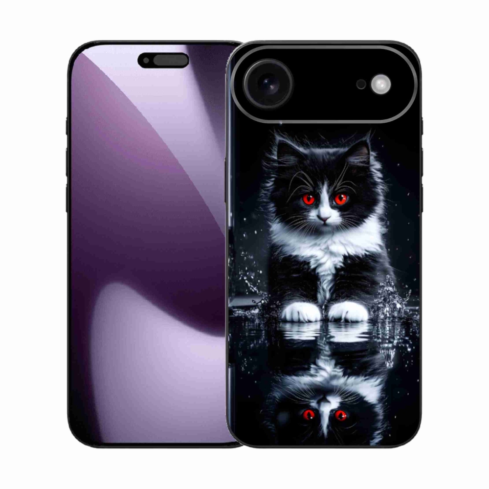 Gelový kryt mmCase na iPhone 17 Air - černobílé kotě