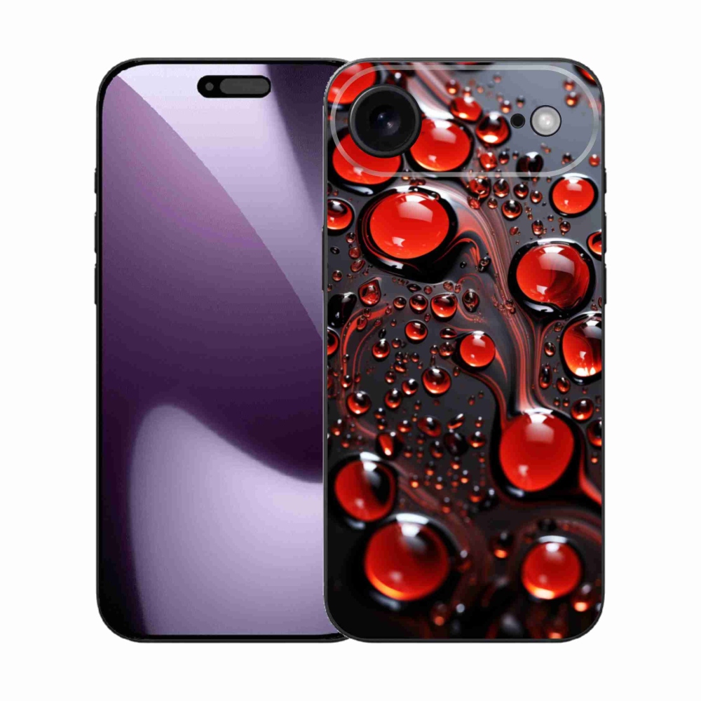 Gelový kryt mmCase na iPhone 17 Air - červené kapky 2