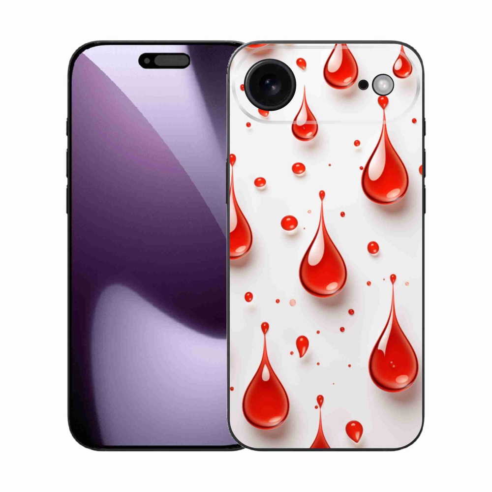 Gelový kryt mmCase na iPhone 17 Air - červené kapky