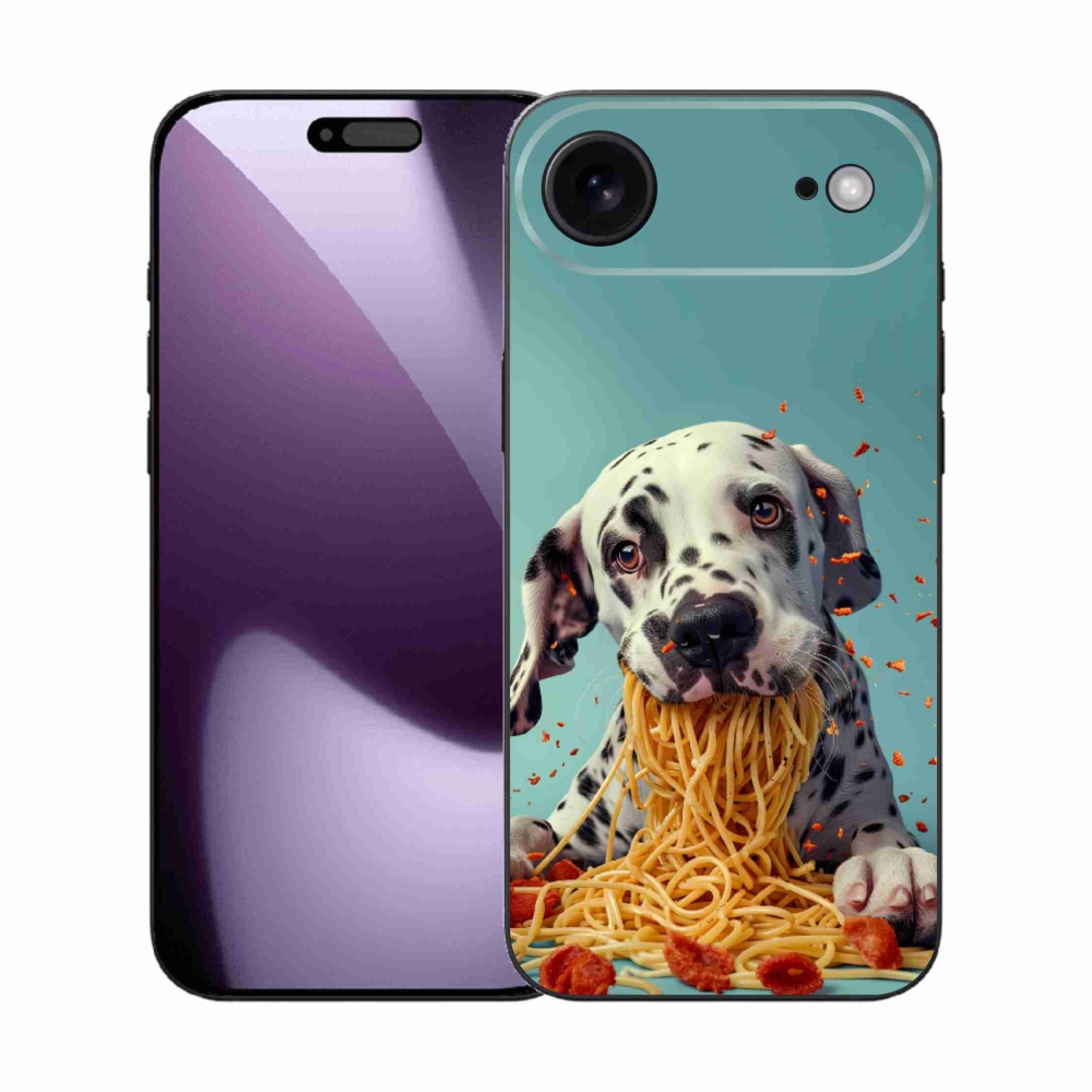 Gelový kryt mmCase na iPhone 17 Air - dalmatin a špagety