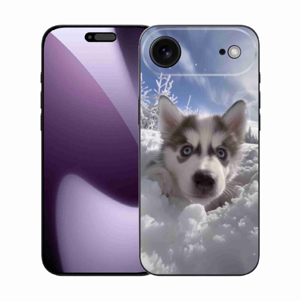Gelový kryt mmCase na iPhone 17 Air - husky ve sněhu