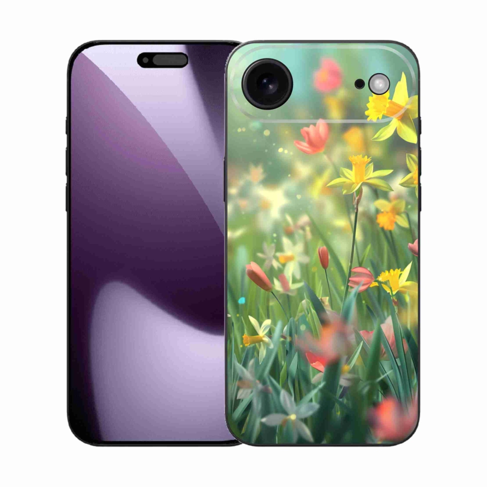 Gelový kryt mmCase na iPhone 17 Air - jarní květy