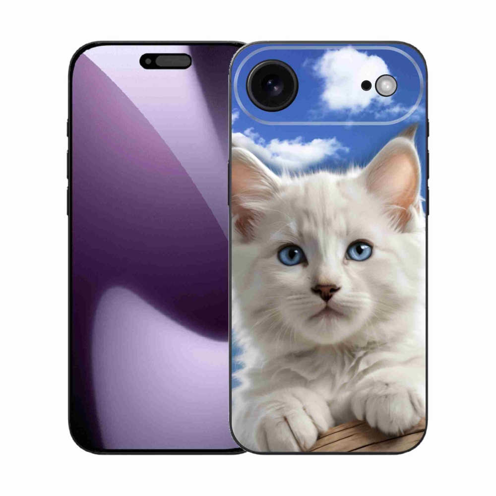 Gelový kryt mmCase na iPhone 17 Air - kotě a oblaka