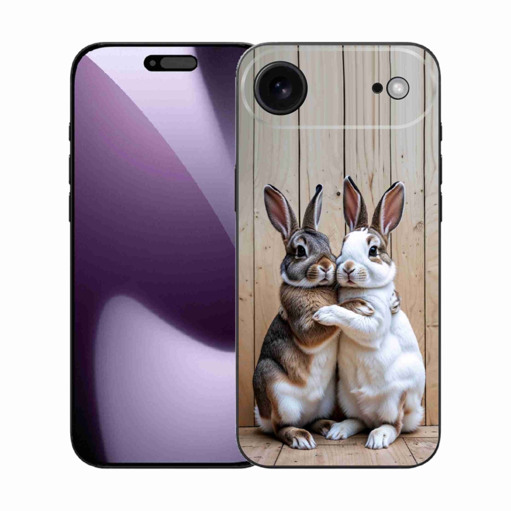 Gelový kryt mmCase na iPhone 17 Air - králičí pár