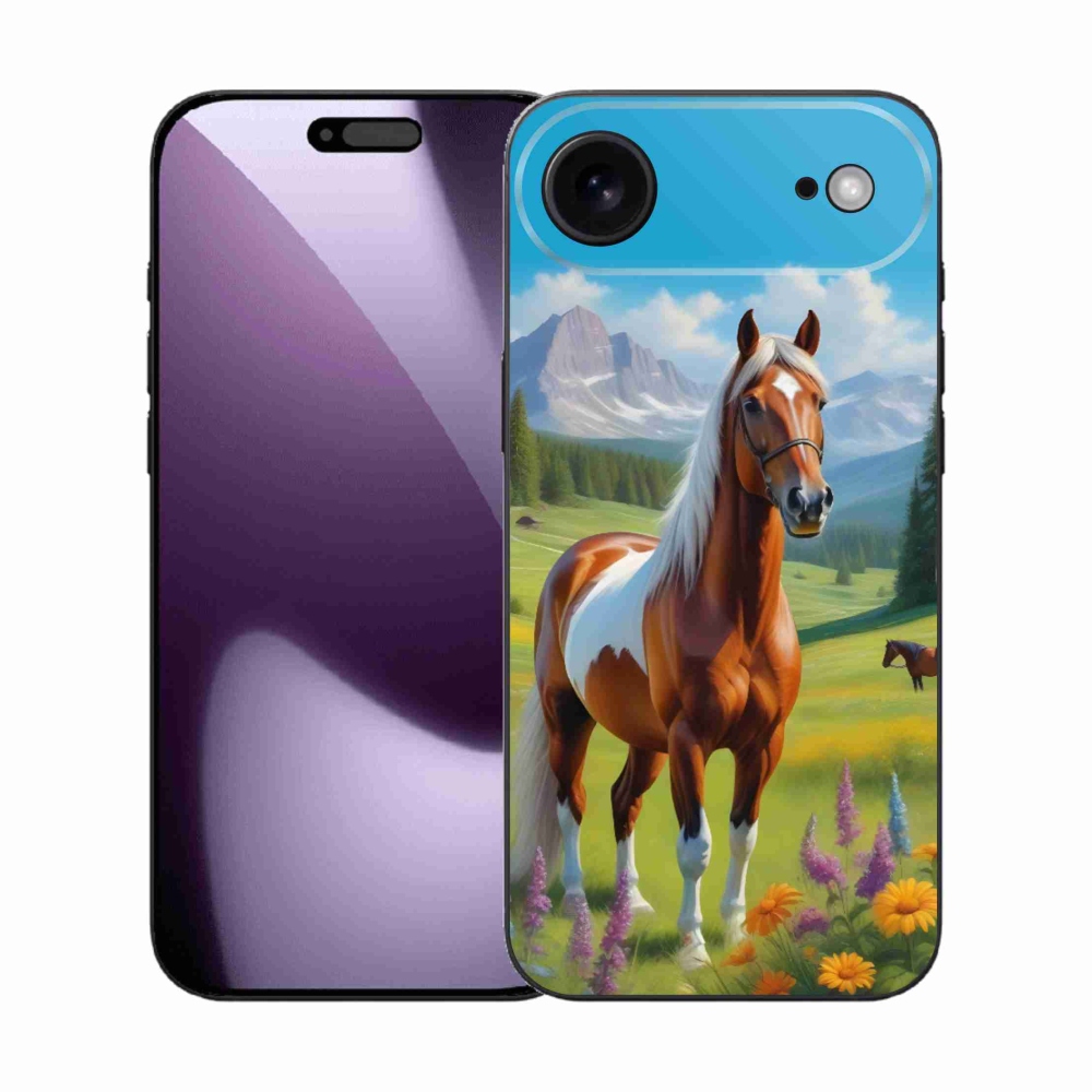 Gelový kryt mmCase na iPhone 17 Air - kůň na louce